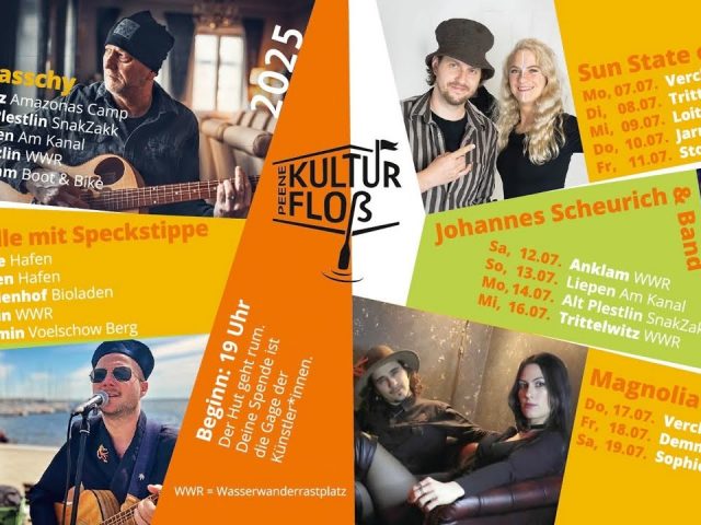 Strömung und Stimmung – Mit dem Kulturfloß die Peene entlang